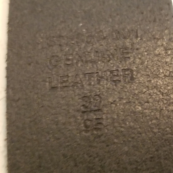 Men's 38 inch black belt with silver buckle 1   and 1/2 inch wide - Picture 4 of 5